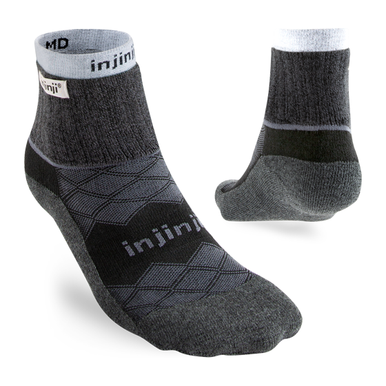 Men's Liner + Runner Mini‑Crew Black
